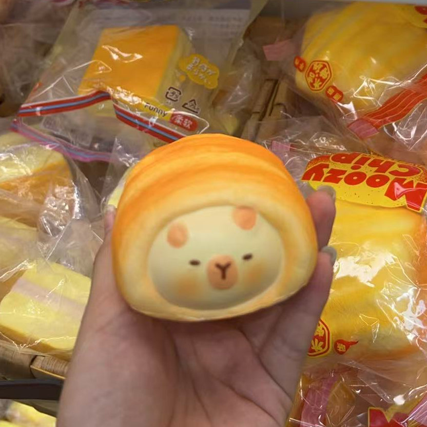 🐻 【萌寵捲捲】日式可頌螺絲捲小熊慢回彈減壓捏捏樂 🥐