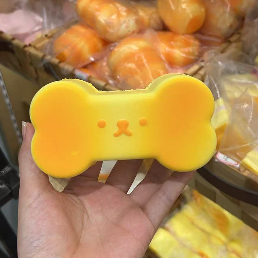 🦴 【萌趣狗骨頭】金黃奶油小狗骨頭慢回彈減壓捏捏樂 🐶