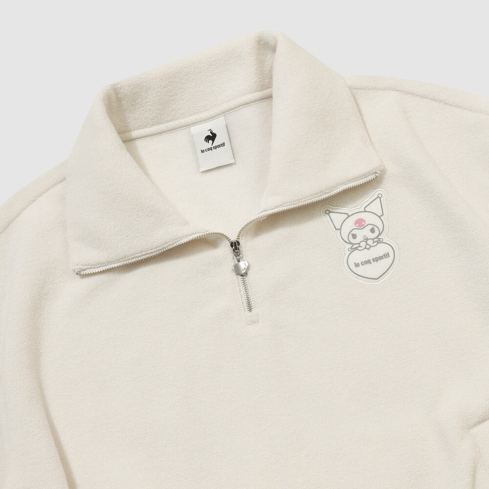 🖤 【Le Coq Sportif × Kuromi】冬日毛圈半郵差領 Zip-Up 衛衣 💜